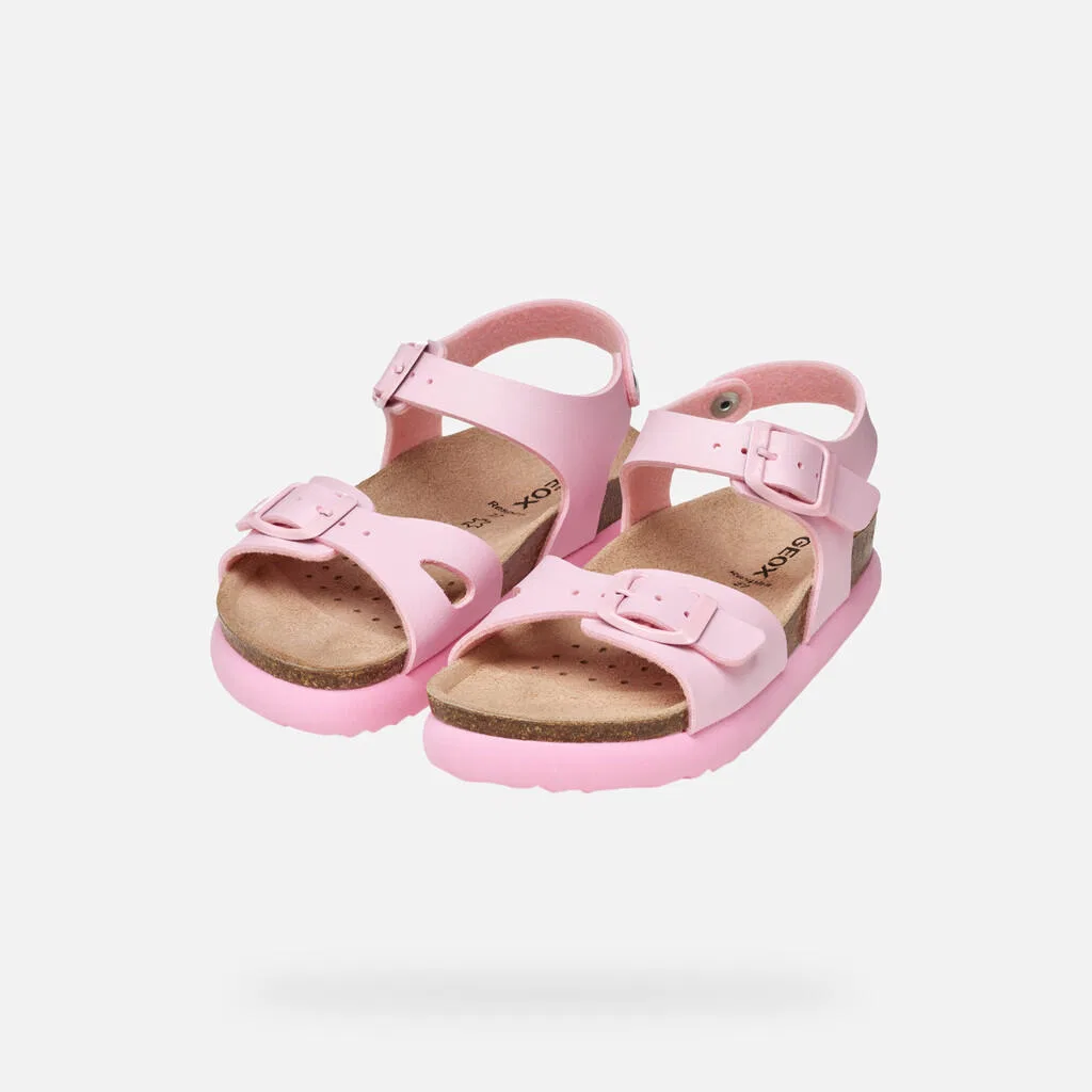 Детские сандалии с ремешком Geox J Sandal Bubblebow G, Цвет: Hellrosa — фото 3
