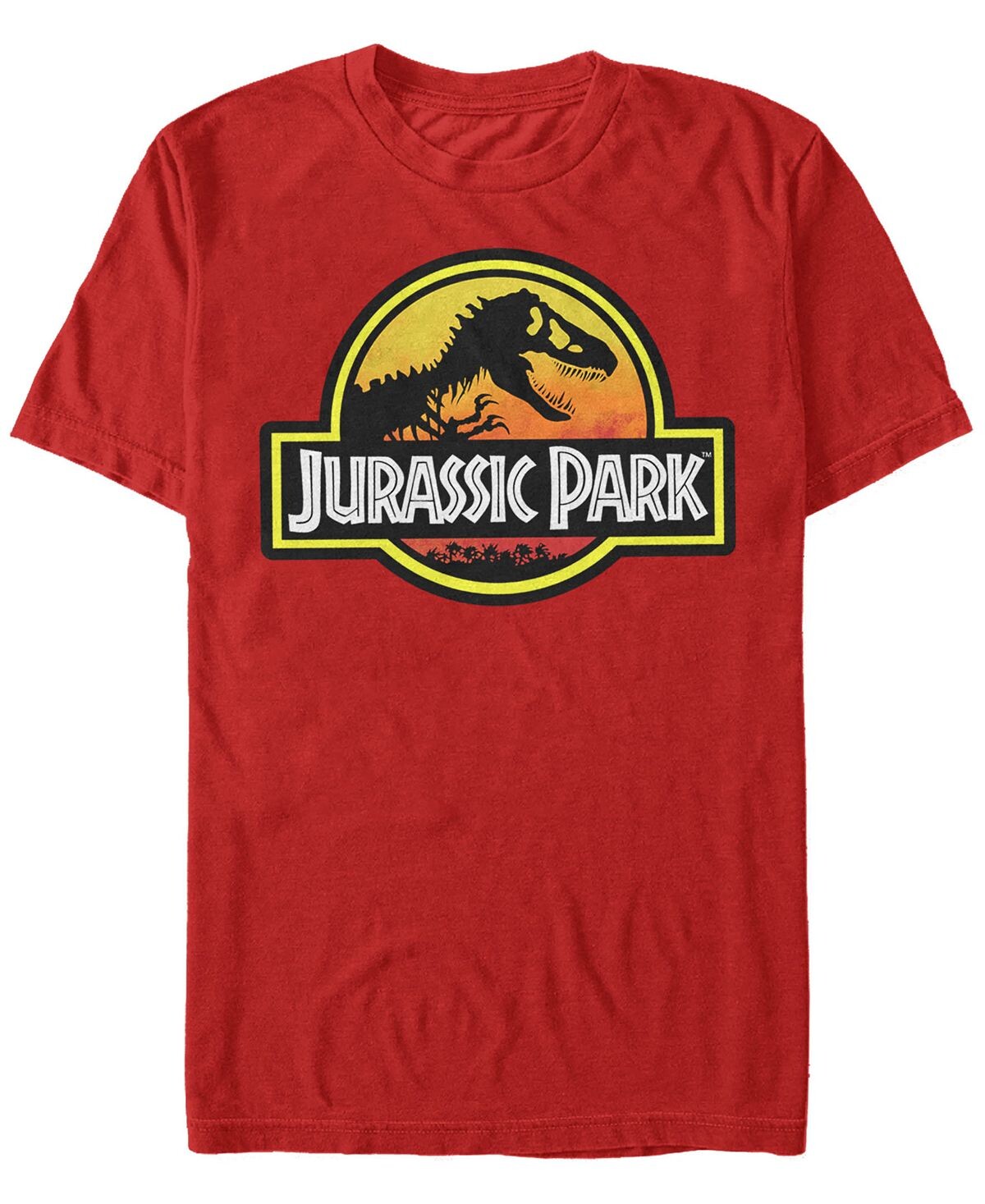 

Мужская классическая футболка с коротким рукавом и логотипом jurassic park Fifth Sun, красный