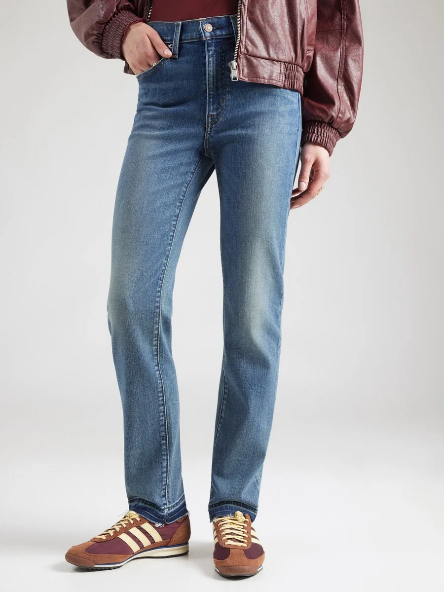 Джинсы LEVI'S Slim fit '722 High Rise Slim' синего цвета — фото 2