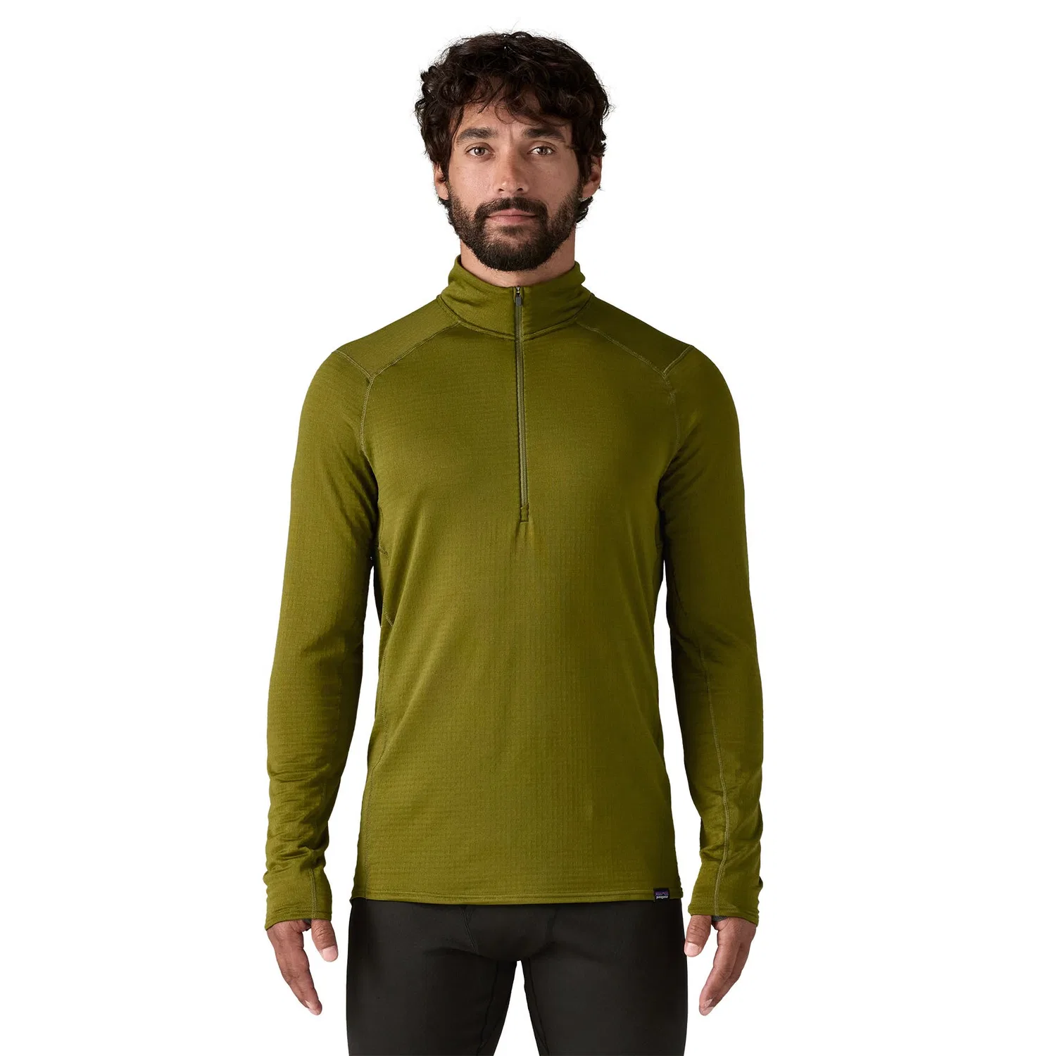 Термобелье с длинным рукавом и молнией Capilene Thermal Weight, зеленый — фото 2