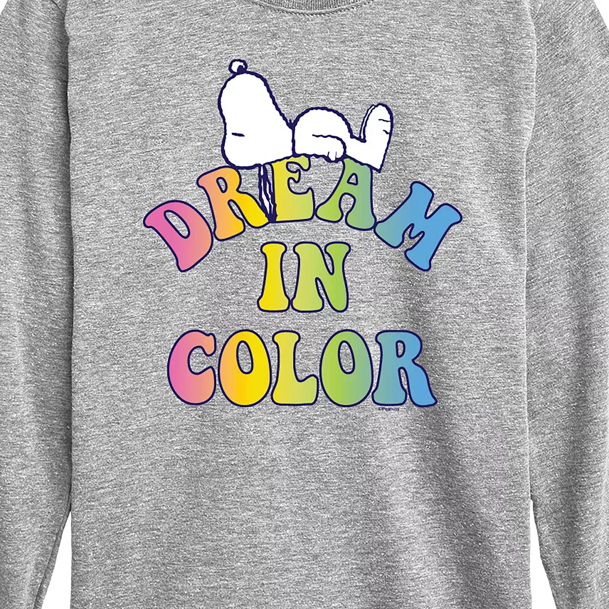 Детский лонгслив с принтом Dream In Color Peanuts, Navy — фото 2