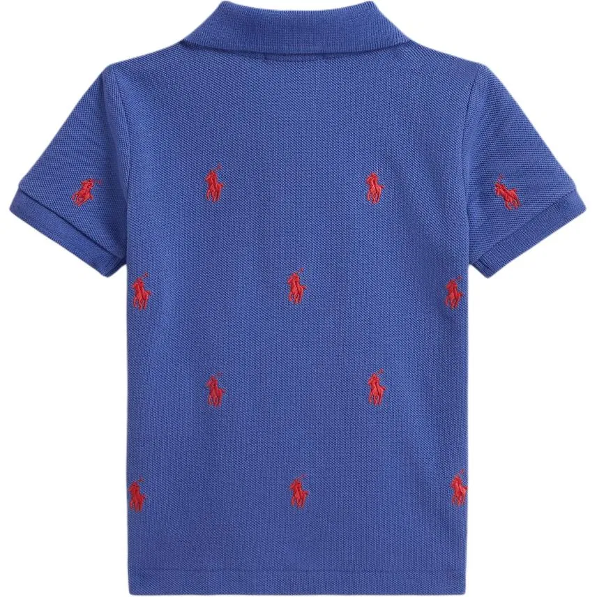 Детское поло для мальчиков хлопковое Polo Ralph Lauren, Blue — фото 3