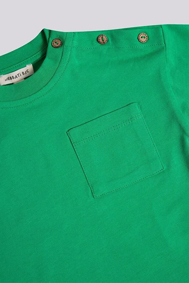 Детская футболка для мальчиков с коротким рукавом Gb Baby Basic, Green — фото 3