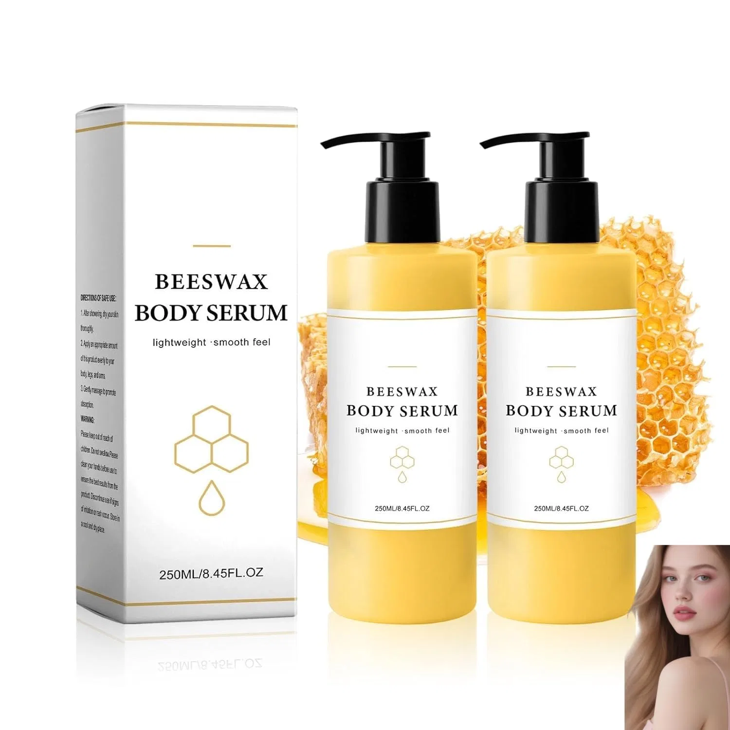 Крем для тела с пчелиным воском, 250 мл, 2pcs Generic