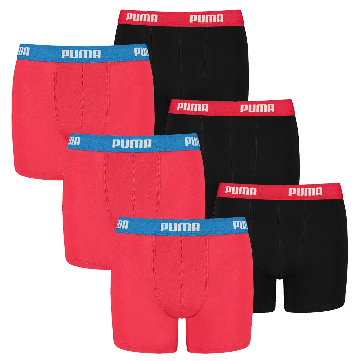 Детские трусы-боксеры для мальчиков из хлопка BOXERS 6 PACK Puma, Rot