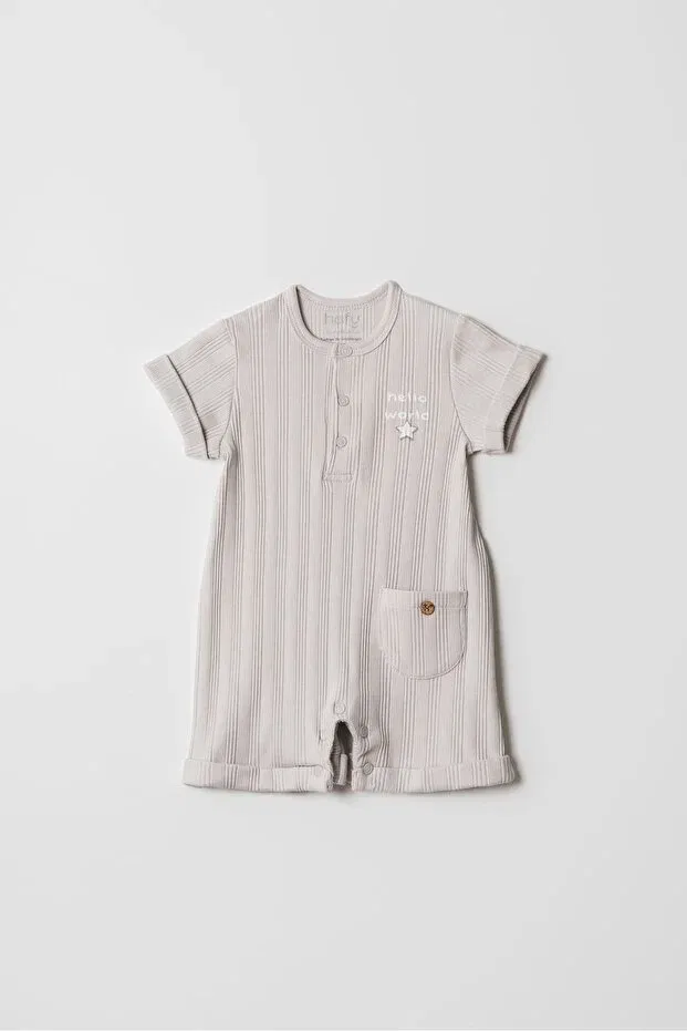 Детский комбинезон для девочек с полосками Hafy Baby, Gray