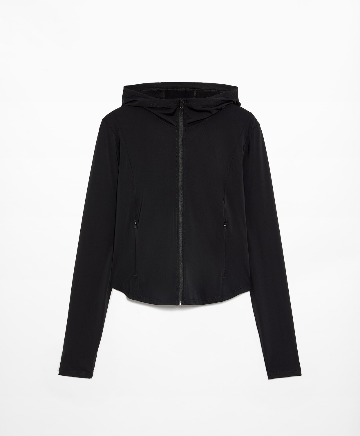 

Спортивная куртка Oysho Cool Touch Hooded Technical, черный