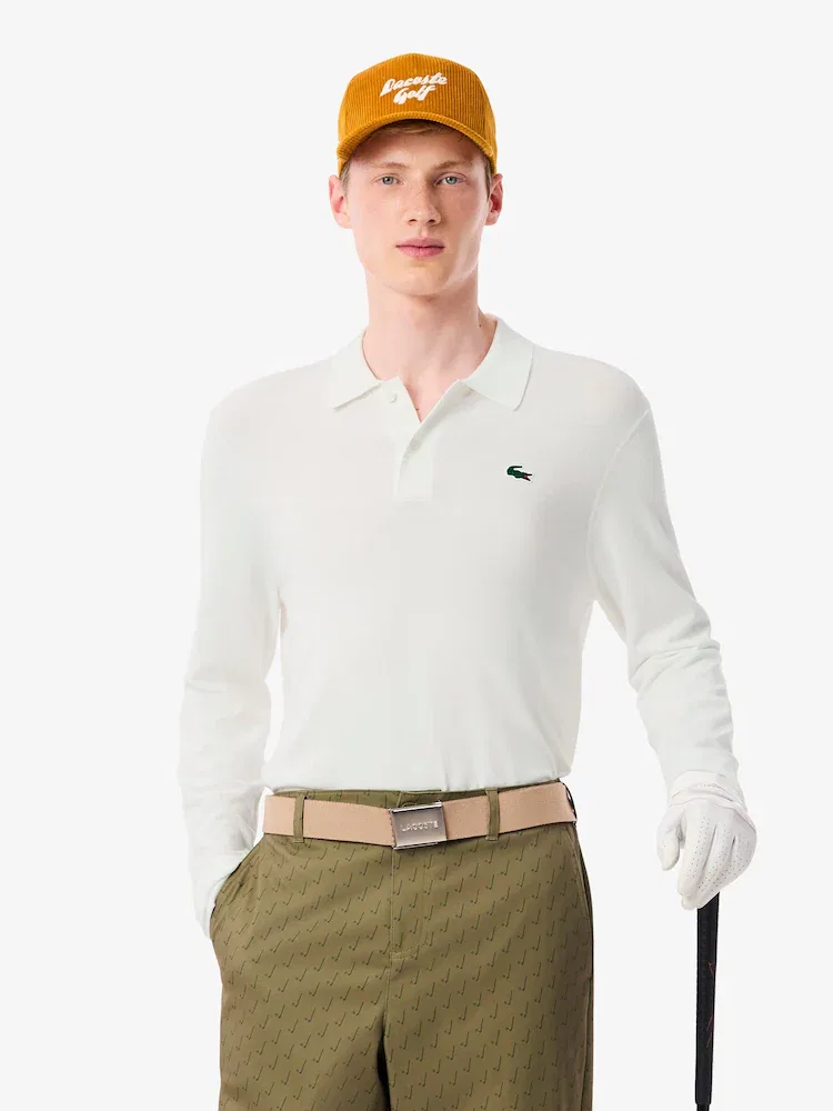 Свитер мужской Lacoste поло, с длинным рукавом, темно-синий