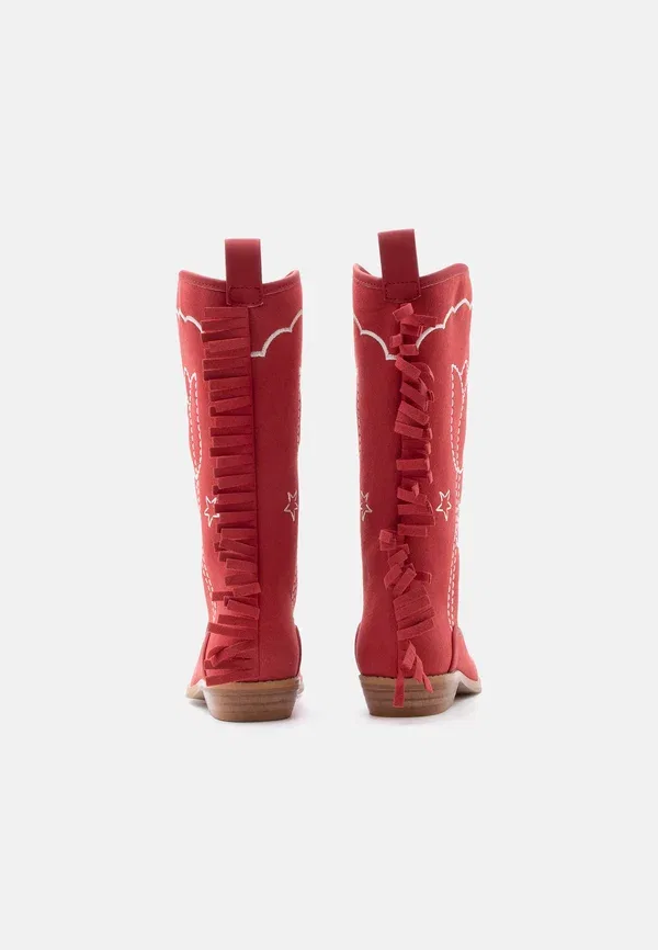 Ботинки с цветочным принтом Cowboy/biker boots Stella Mccartney Kids, rosso, красный — фото 3