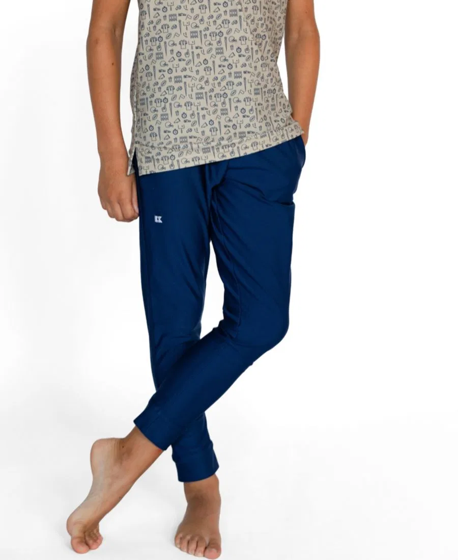 Детские спортивные брюки для мальчика Courtside Kids, Navy — фото 4