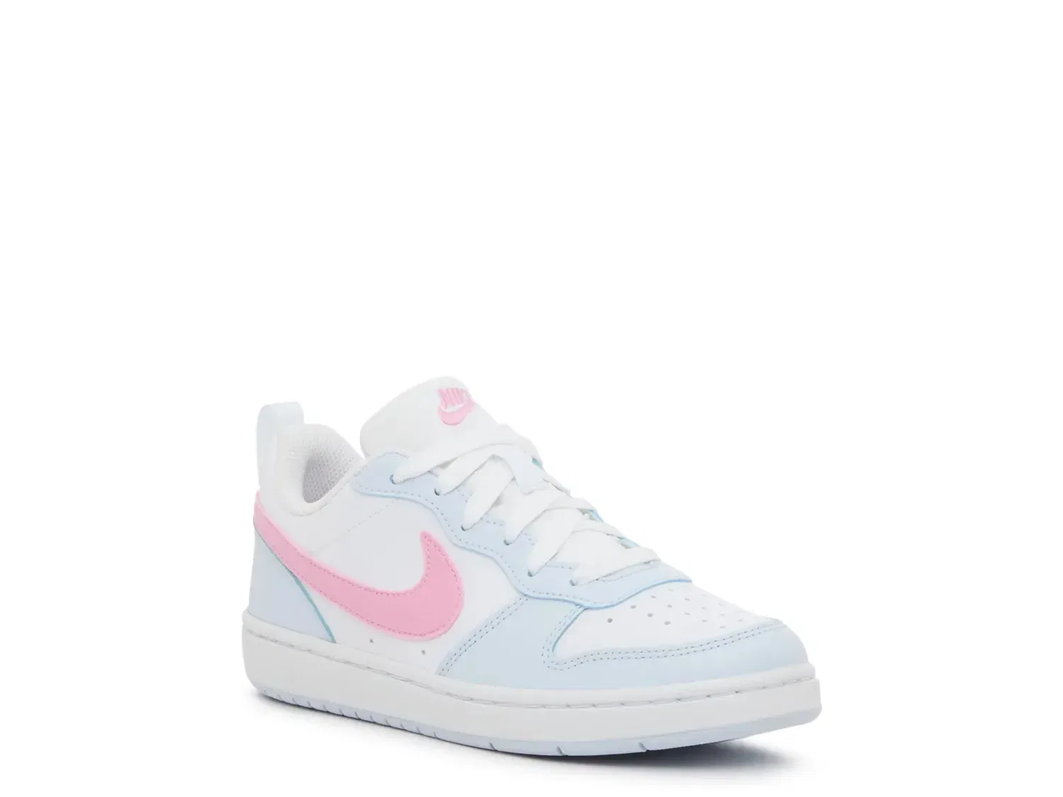 Кроссовки Nike Court Borough Low, бело-розовые для девочек
