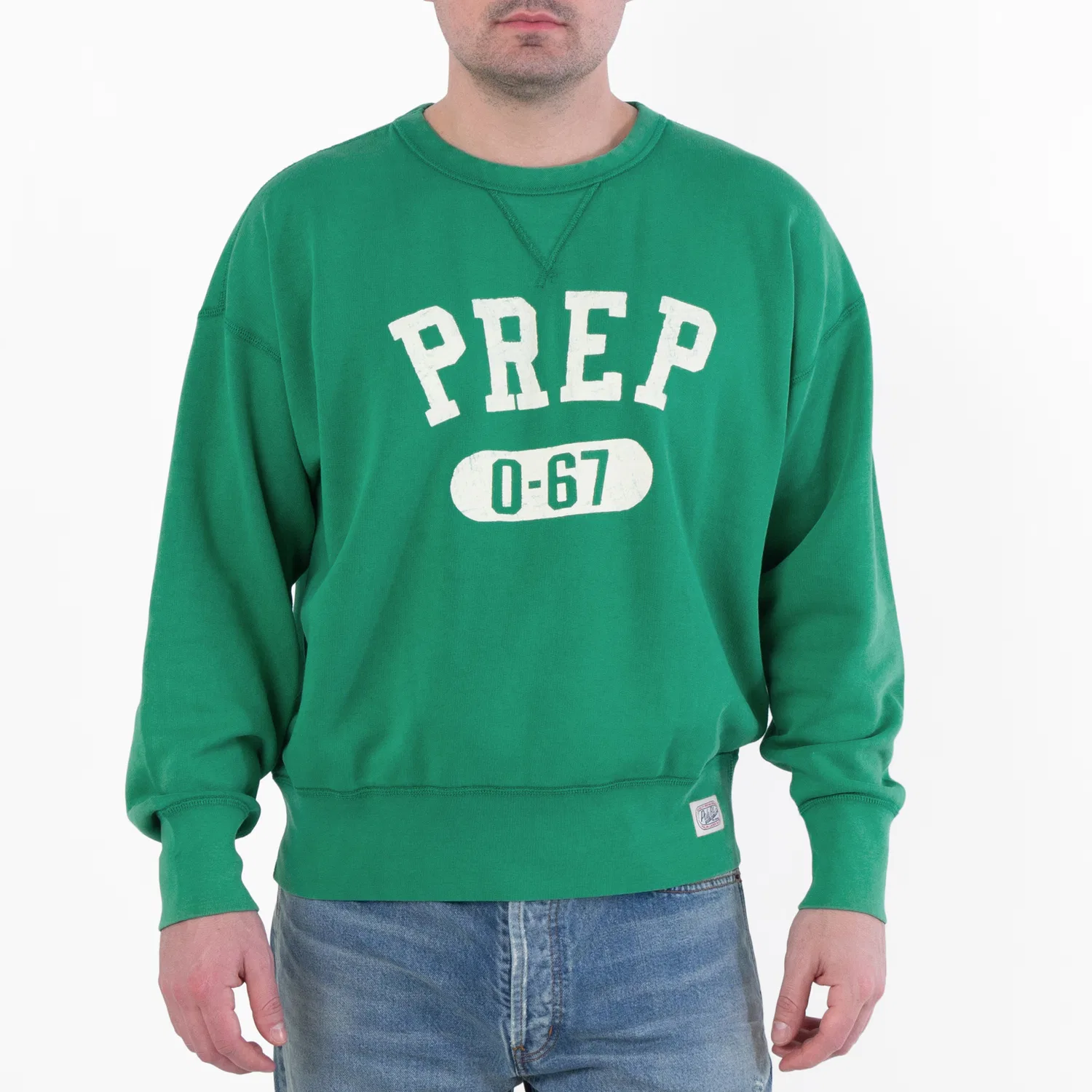 Свитшот с ребристым воротником Ribbed Crew Neck Sweatshirt Polo Ralph Lauren, Green