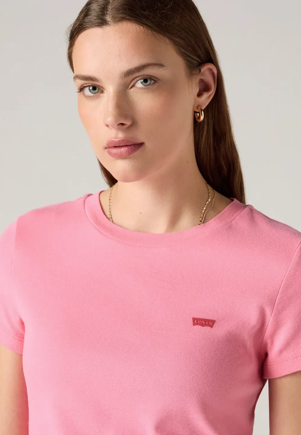 Базовая спортивная футболка - простая футболка Levi'S, Pink Cosmos — фото 4