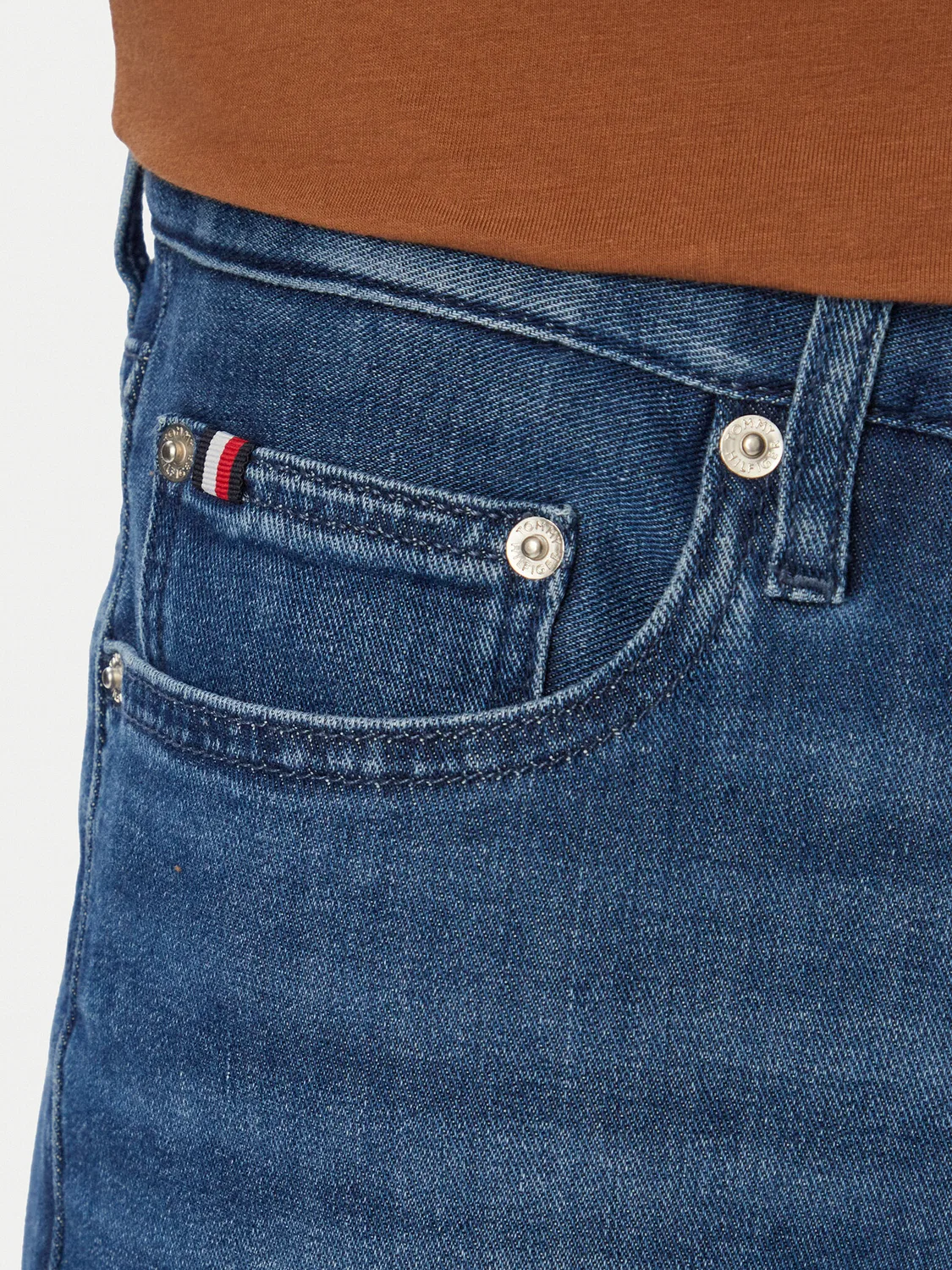 Мужские джинсы приталенного кроя Tommy Hilfiger, синий — фото 4
