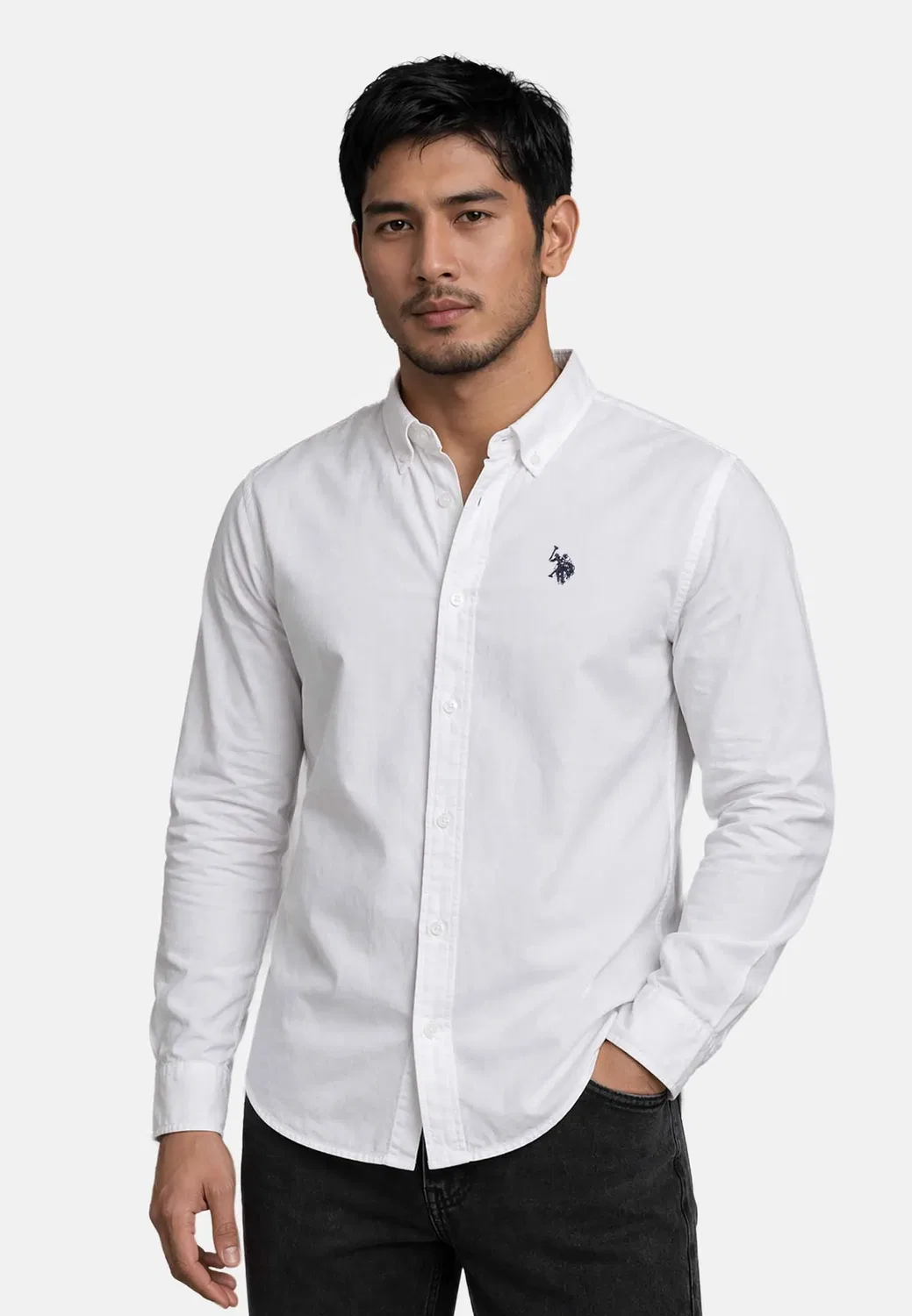 Мужская рубашка с пуговицами U.S. Polo Assn., White