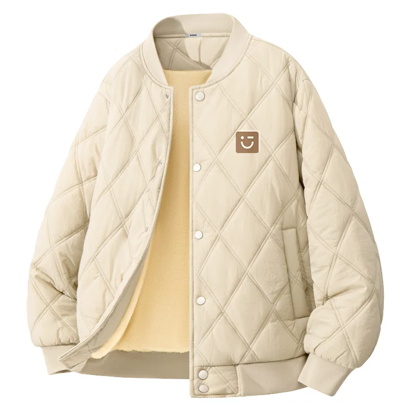 Детская пуховая куртка с принтом MINISO, Caramel Brown (Warm Brown Smile Chest Logo) — фото 3