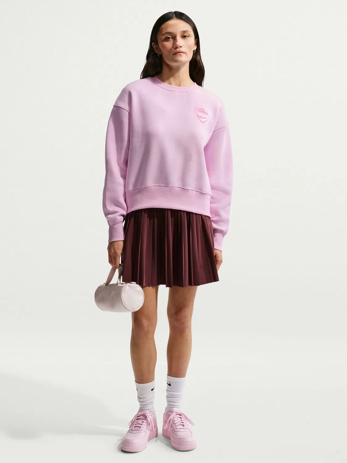 Свитшот с графическим сердцем, Phoenix Fleece Nike, розовый