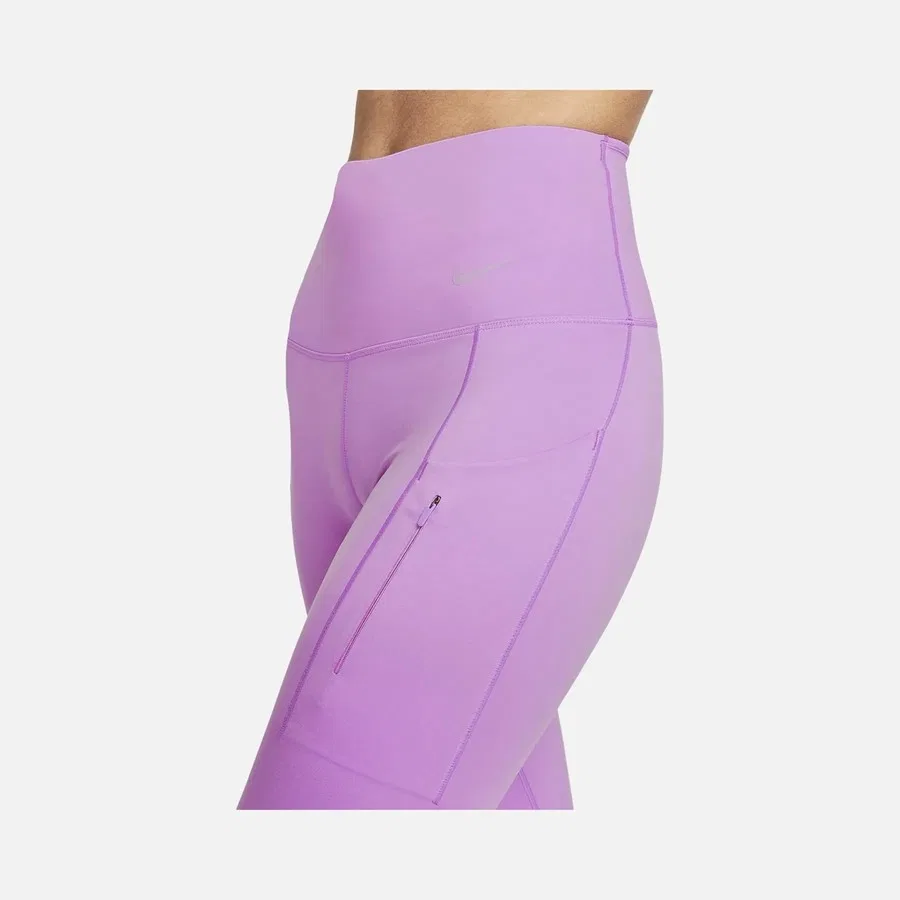 Леггинсы спортивные с высокой посадкой Nike Go Firm-Support Mid-Rise 7/8 Running, Фиолетовый — фото 4