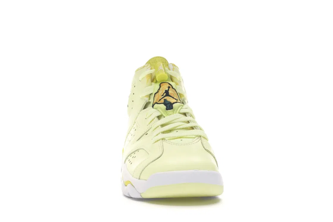 Детские кроссовки Lifestyle с цветочным принтом Jordan 6 Retro, Citron Tint/Dynamic Yellow-Black-White — фото 2