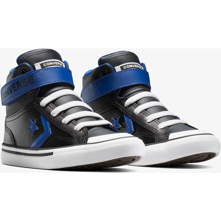 Кроссовки детские с ремешком Pro Blaze Strap Leather Easy On Converse, Черный — фото 2
