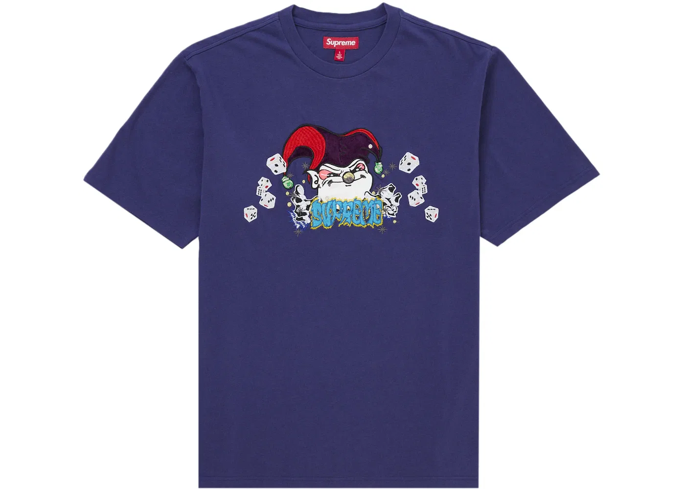 Мужская футболка с принтом Supreme AOI Jester, Navy