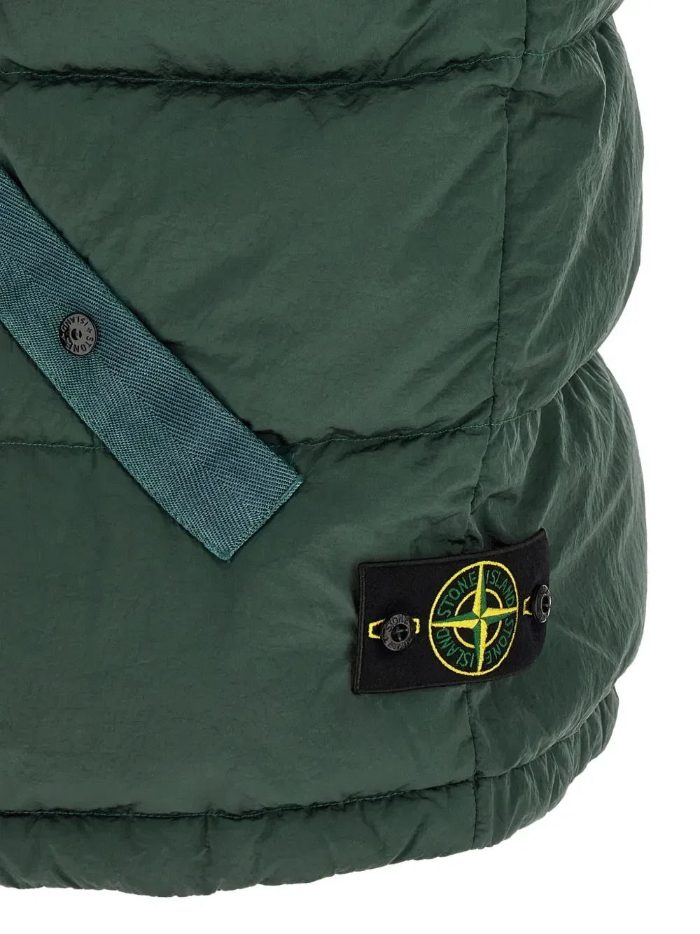 Нейлоновый жилет на подкладке из ткани Metal Stone Island, зеленый — фото 4