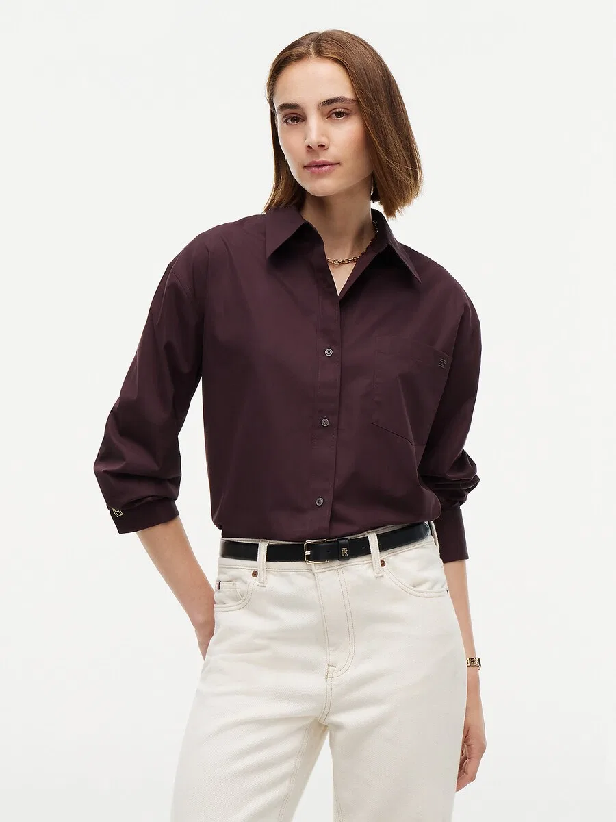 Блузка TOMMY HILFIGER каштаново-коричневого цвета — фото 2