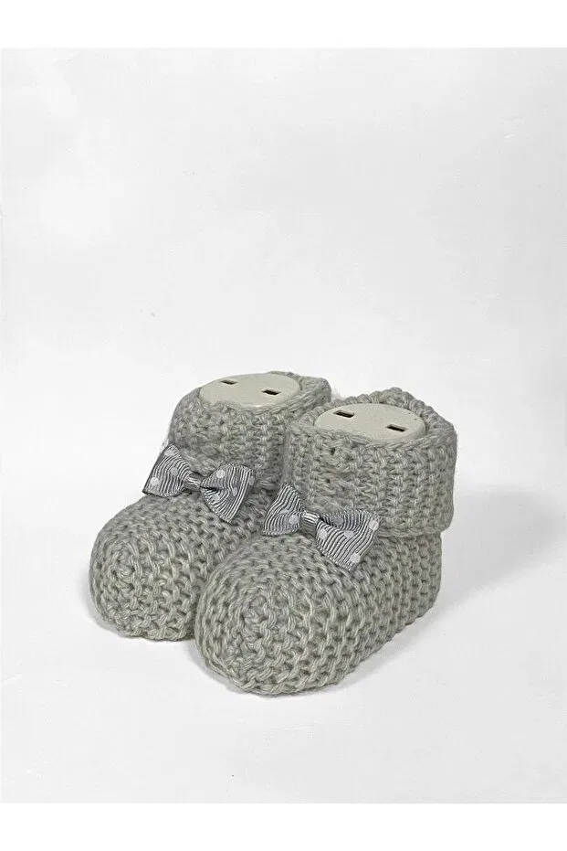 Детские пинетки для новорожденных вязаные Mnk Baby&Kids, Gray