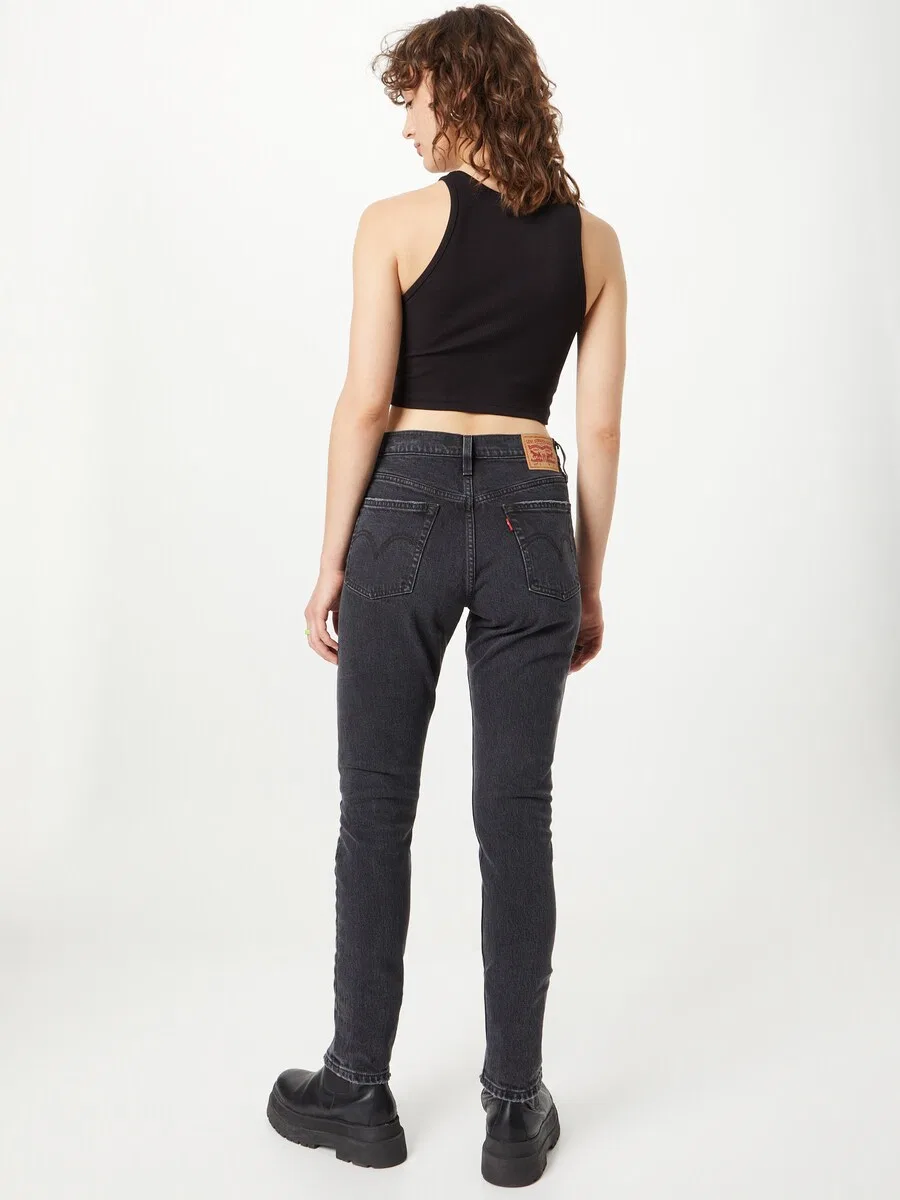 Джинсы LEVI'S Slim fit '501 Skinny' серого цвета — фото 4