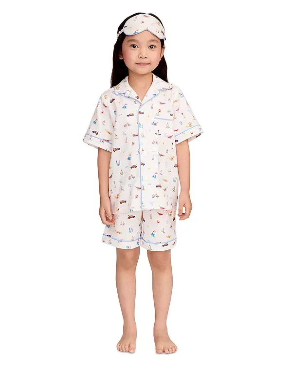 Детская пижама с коротким рукавом Classic Nostalgia Short Pajama Set Petite Plume, белый — фото 4