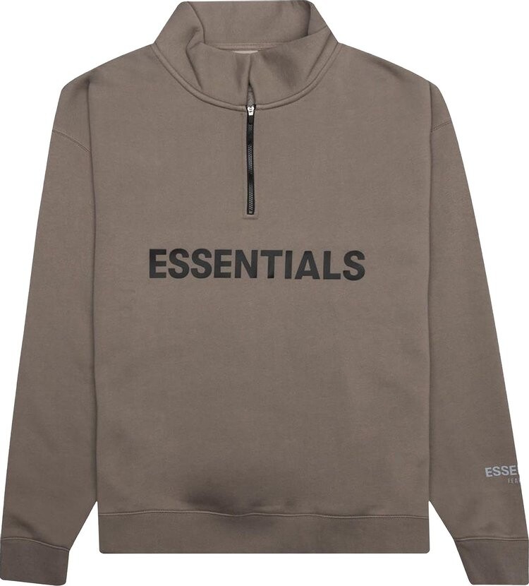 

Толстовка Fear of God Essentials Half Zip Sweatshirt 'Taupe', коричневый