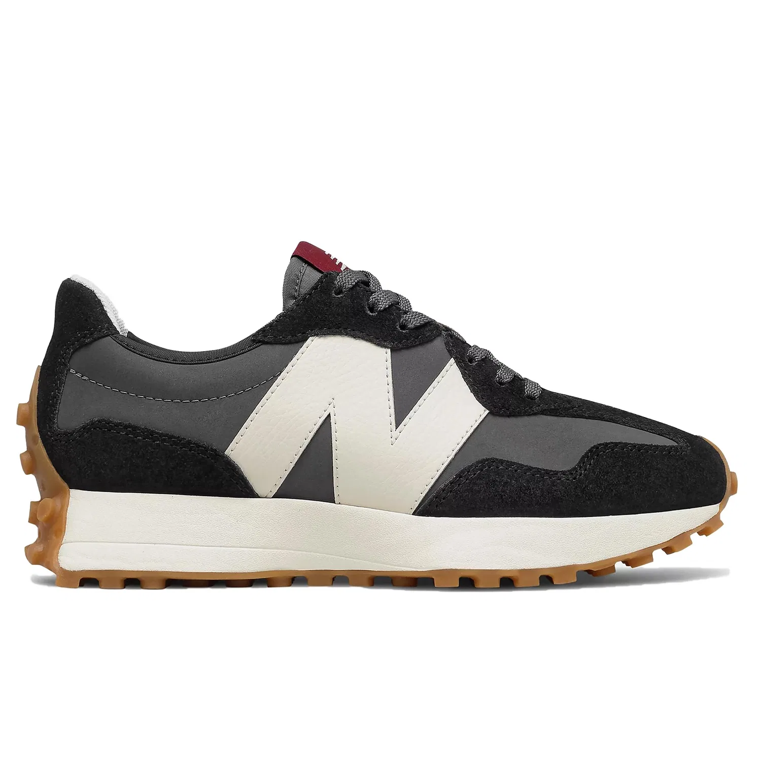 Детские кроссовки для мальчиков с ретро-дизайном 327 Cm New Balance, Black White — фото 2