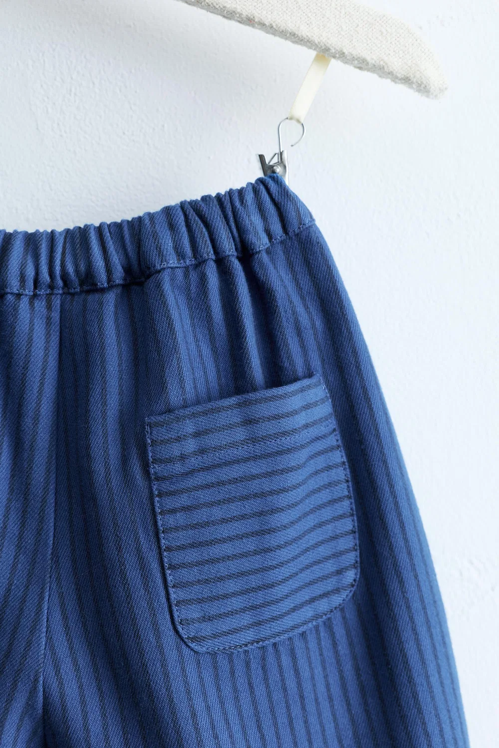ZARA TIMELESS - Полосатые брюки-баллоны из саржи, Blue — фото 3