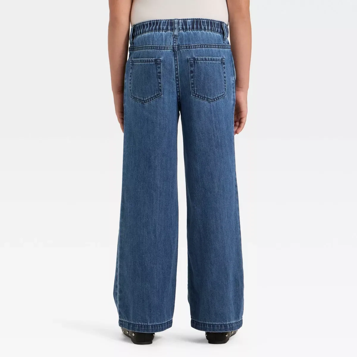 Детские джинсы для девочек с широкой штаниной Cat & Jack, Medium Wash — фото 2