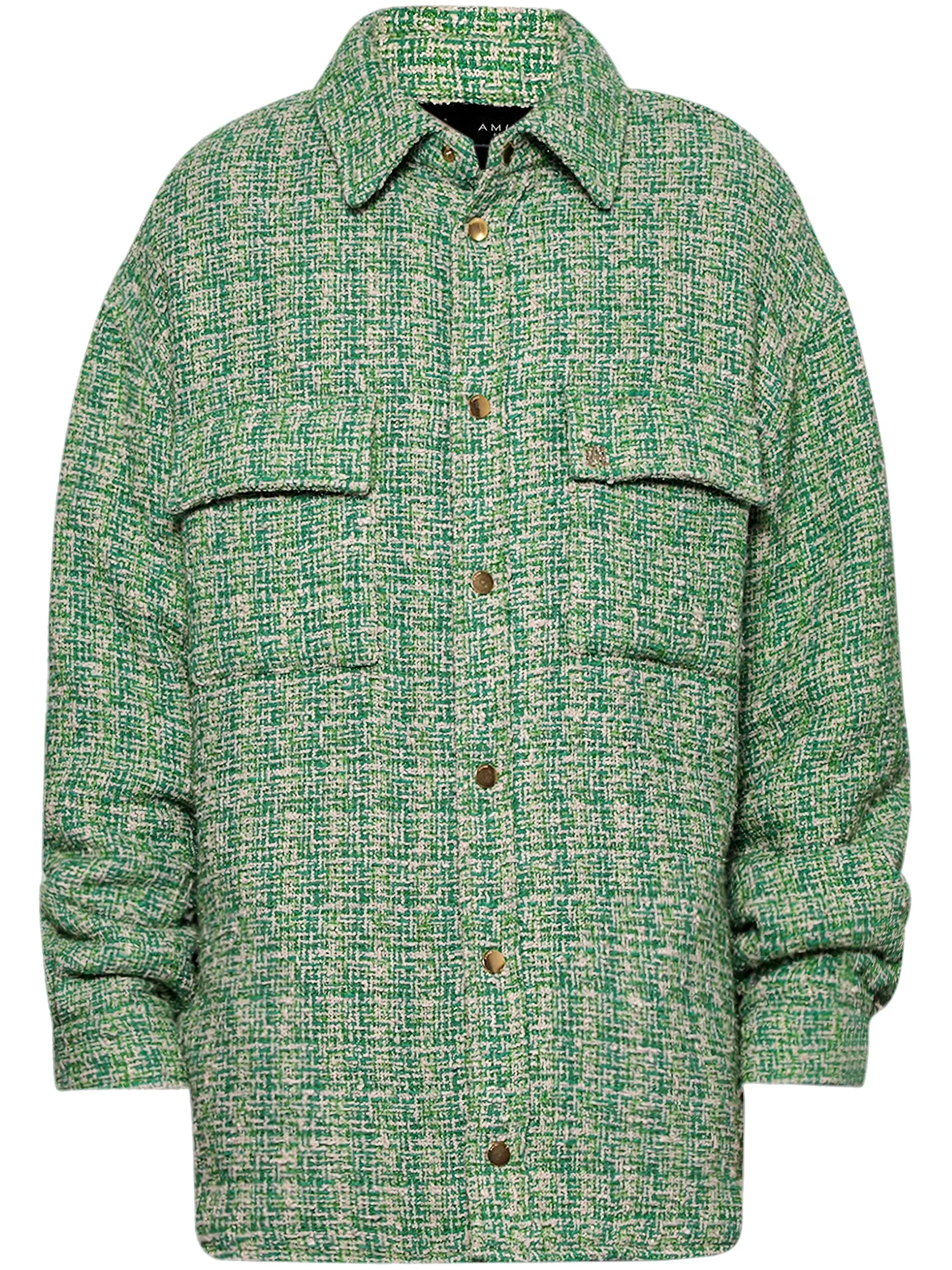 

Дутая рубашка из букле Amiri, зеленый