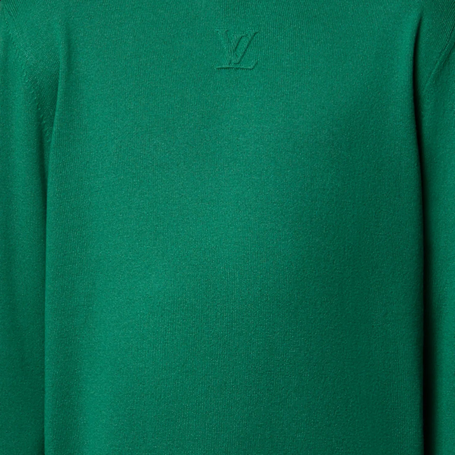 Мужской кашемировый свитер с водолазкой Lv Embossed LOUIS VUITTON, Green — фото 3