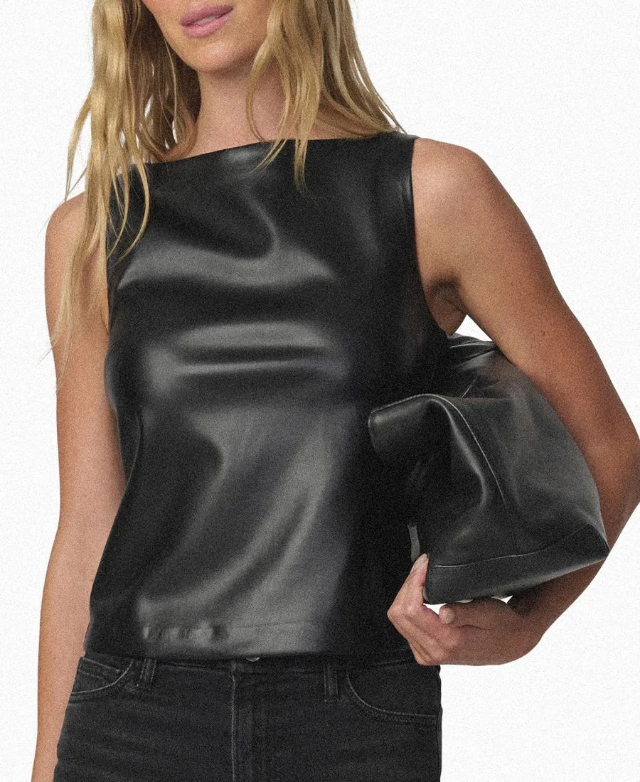 Топ без рукавов с лодочным вырезом Joe's Jeans, Black