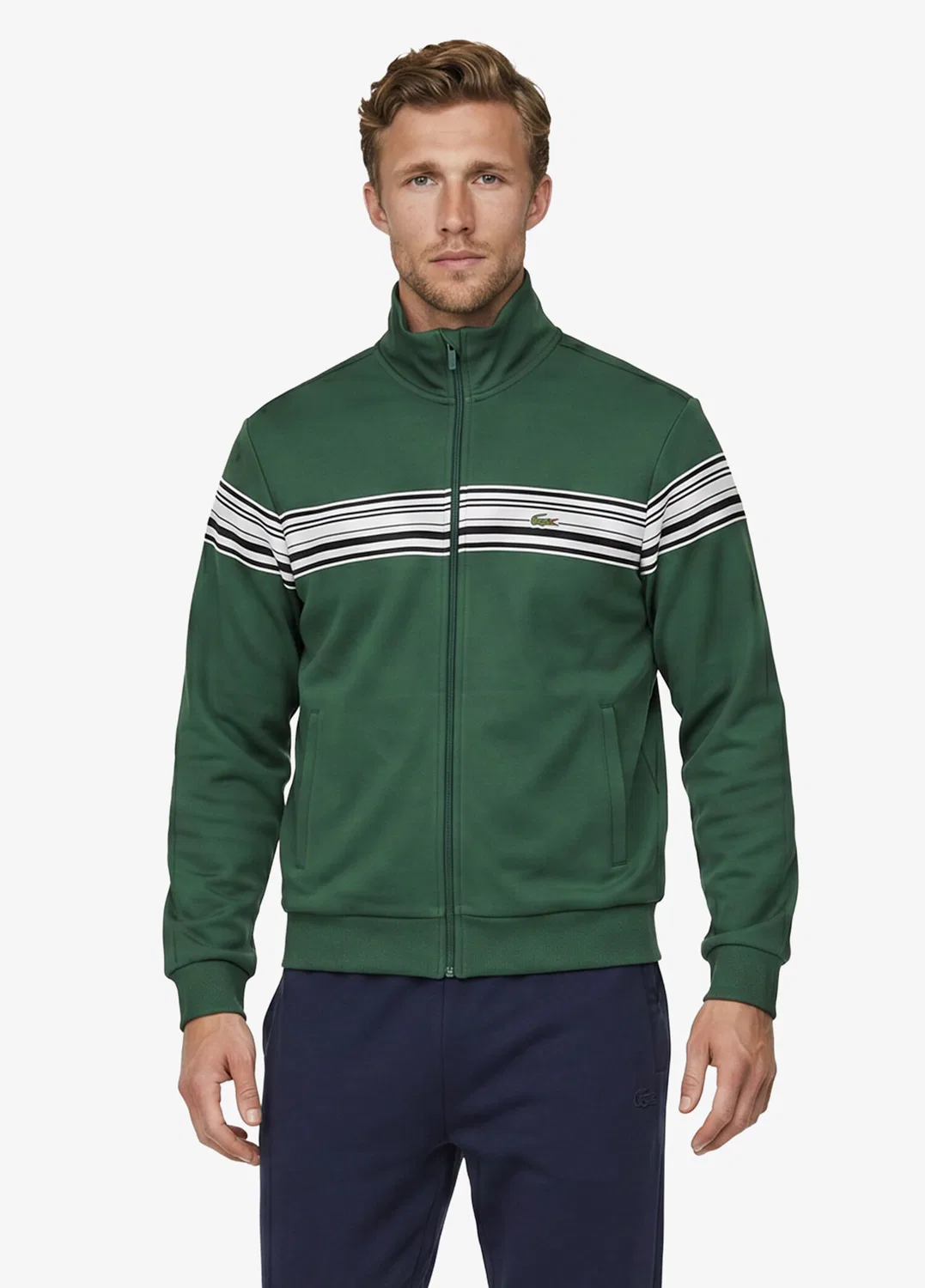 Свитшот Lacoste Color Block, зеленый