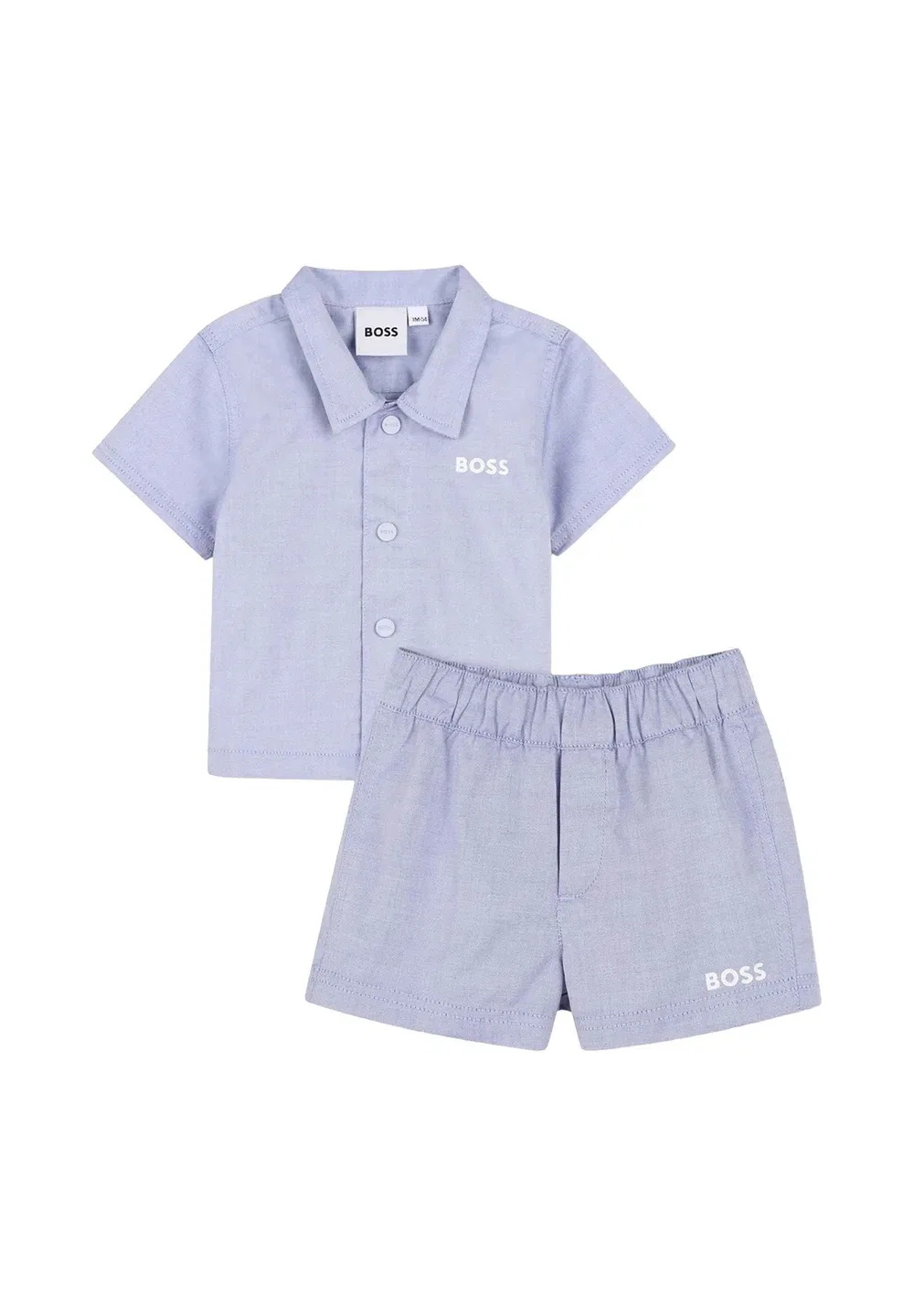 Completo neonato - shorts Boss Kidswear, Celeste