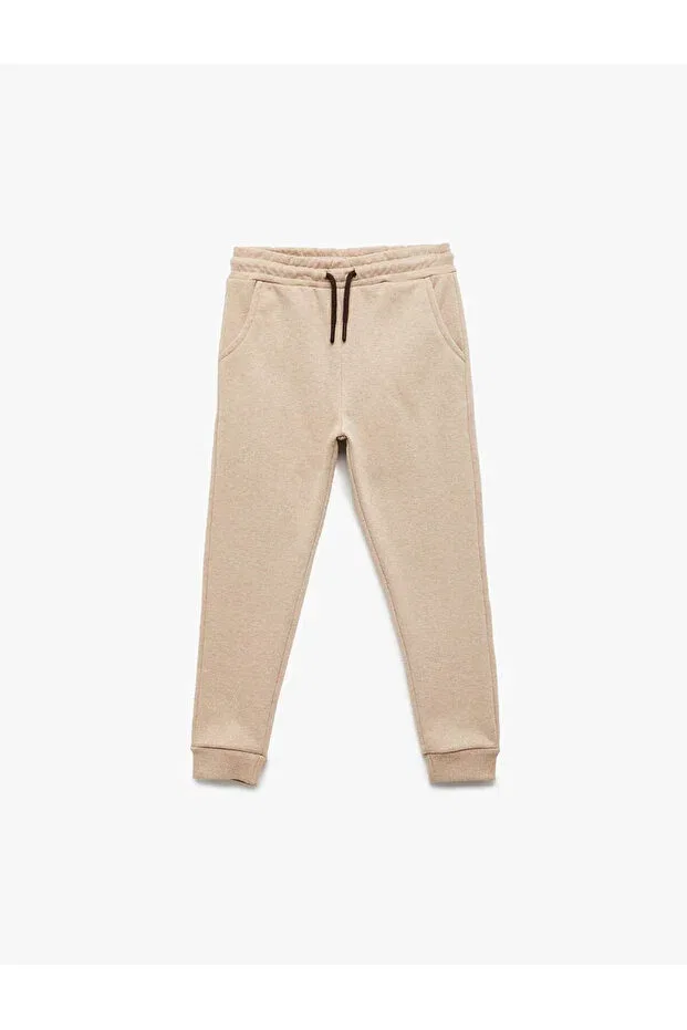 Детские спортивные штаны для мальчиков на флисе Basic fleece-lined jogger sweatpants Koton, Ecru