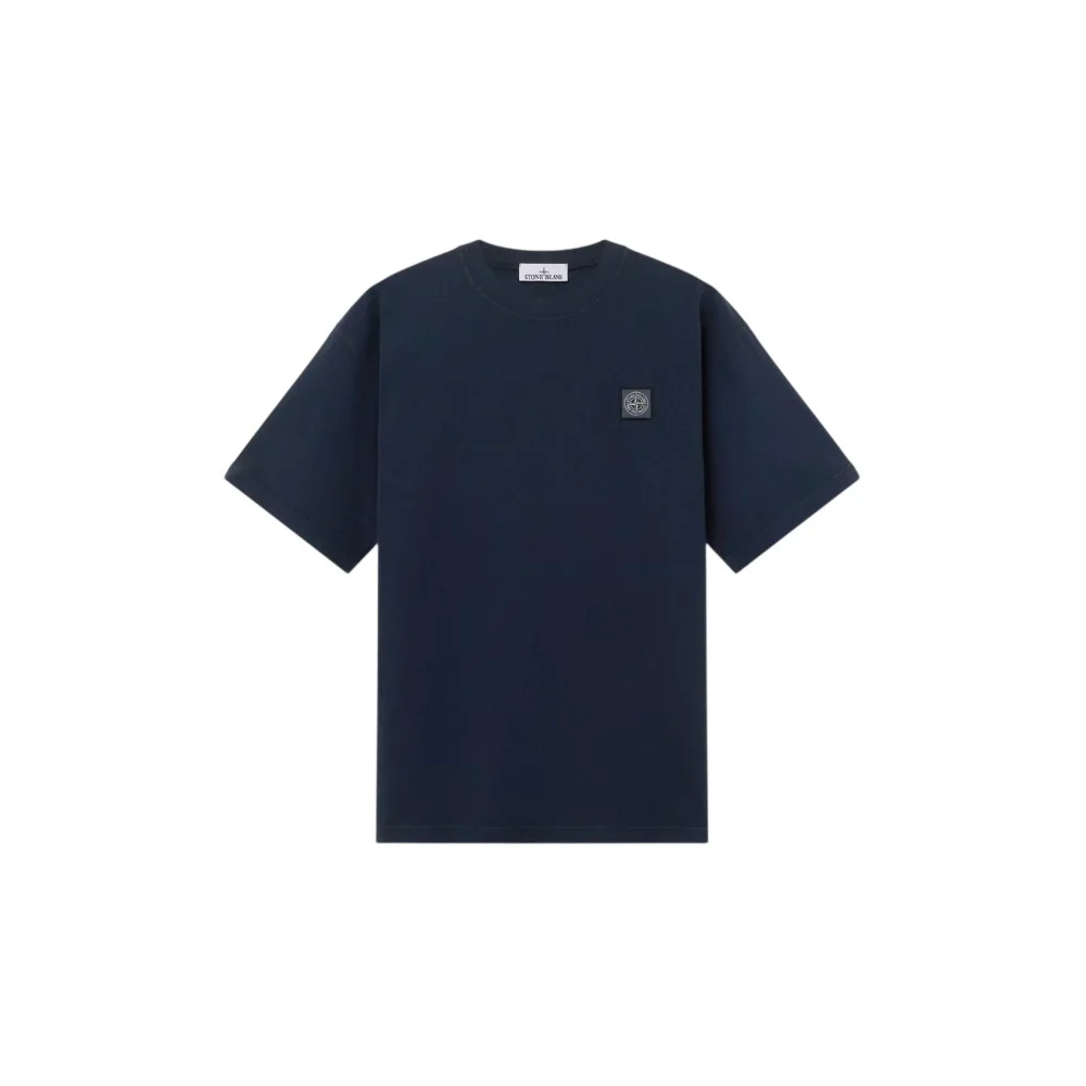 Мужская футболка Stone Island Regular-fit With Compass Patch, темно-синий