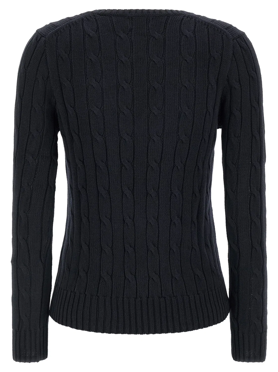 Женский кардиган с косами и V-образным вырезом Kimberly Polo Ralph Lauren, Blue — фото 2