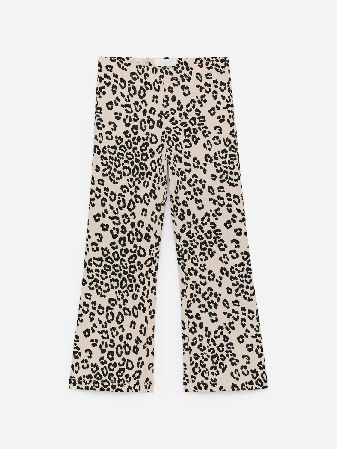 Расклешенные ребристые леггинсы Arket, Beige/Schwarz