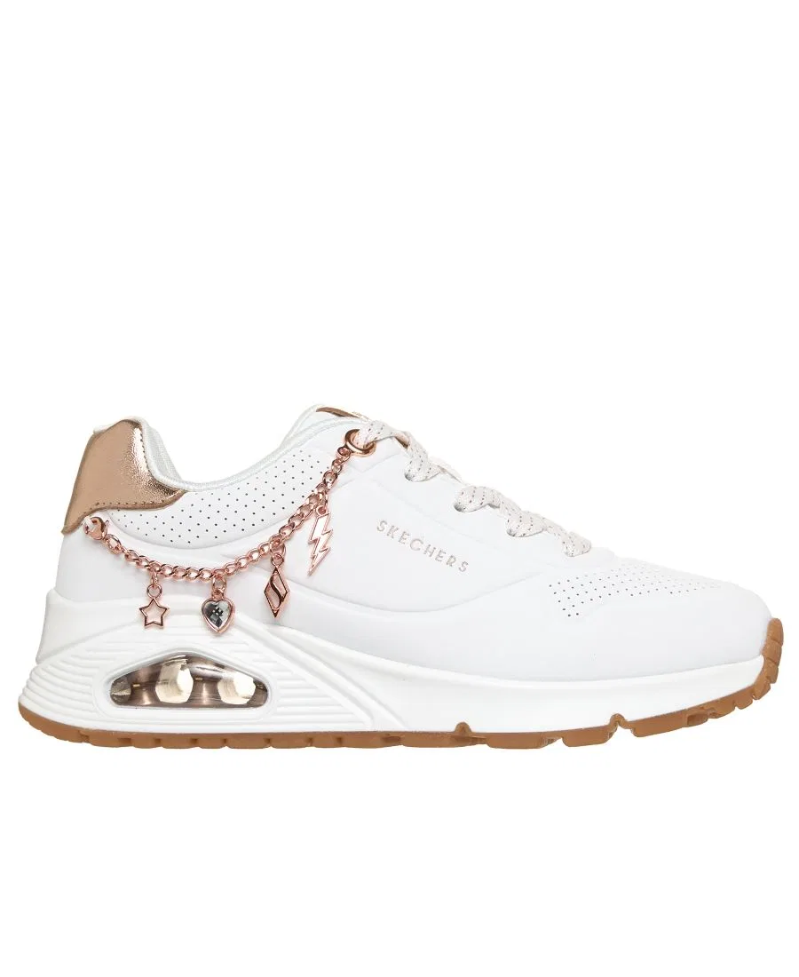 Кроссовки с принтом She's Charming Skechers, White Rose Gold — фото 3