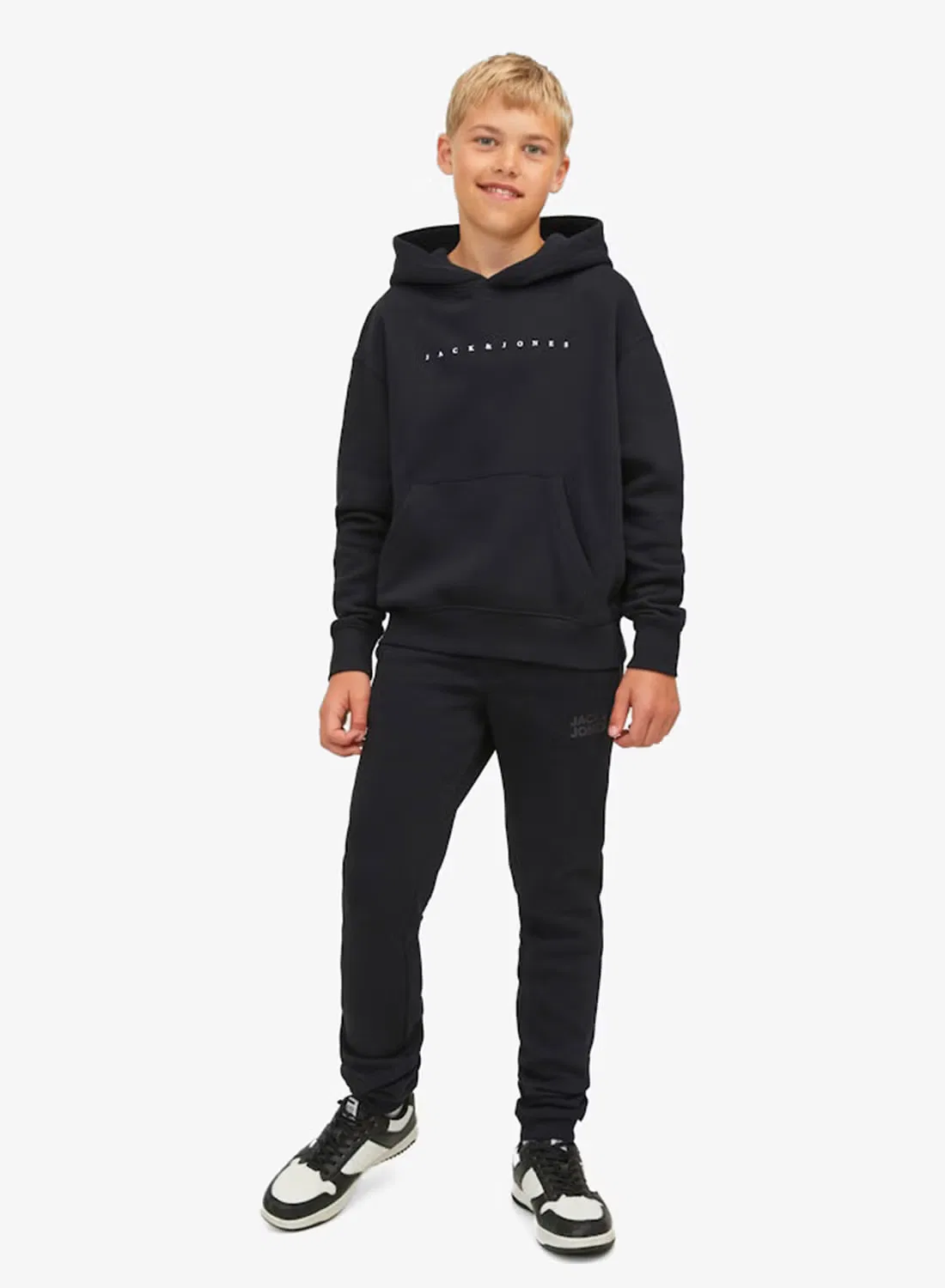 Jack & Jones Junior Штаны спортивные с кулиской, черный
