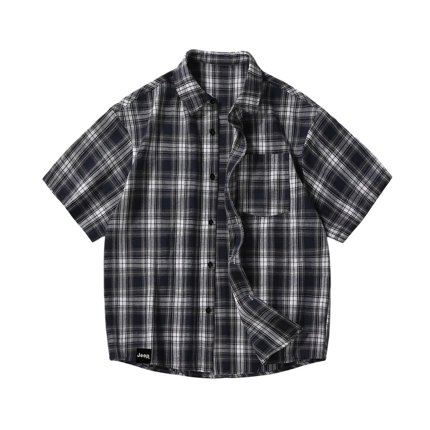 Детская рубашка с длинным рукавом Jeep Classic Collection, Navy Blue Plaid