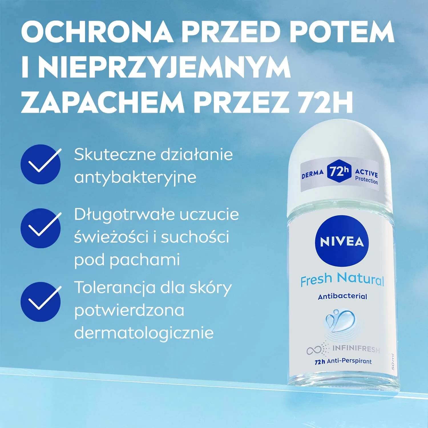 Антиперспирант NIVEA Fresh Natural, 50 мл — фото 2