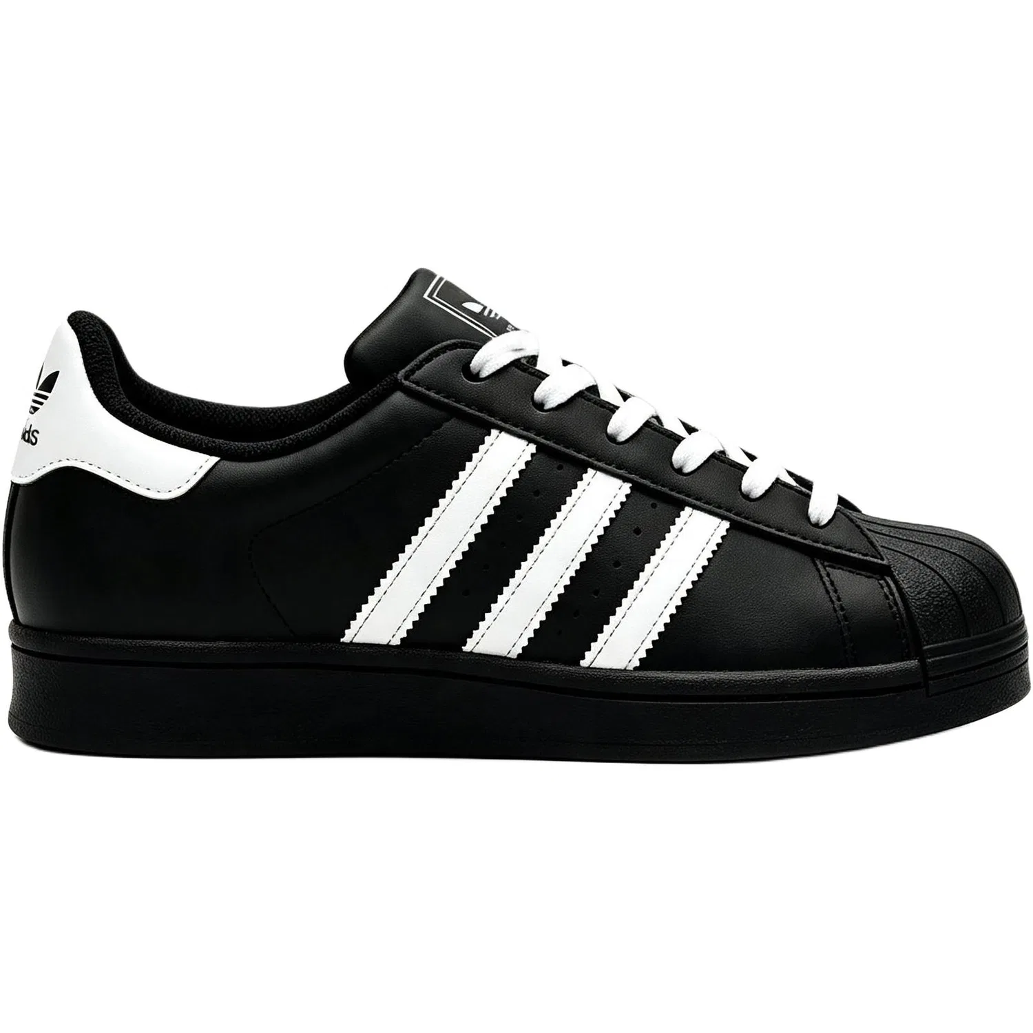Детские кроссовки для скейтбординга с низким профилем Adidas Originals Superstar 2, Black White — фото 3