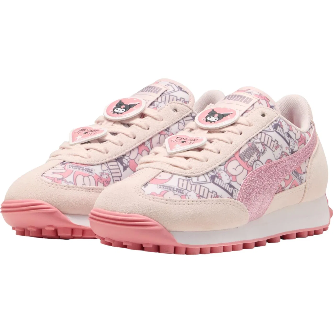 Детские повседневные кроссовки с принтом Hello Kitty And Friends x Easy Rider Low top Pink PUMA, Pink — фото 4