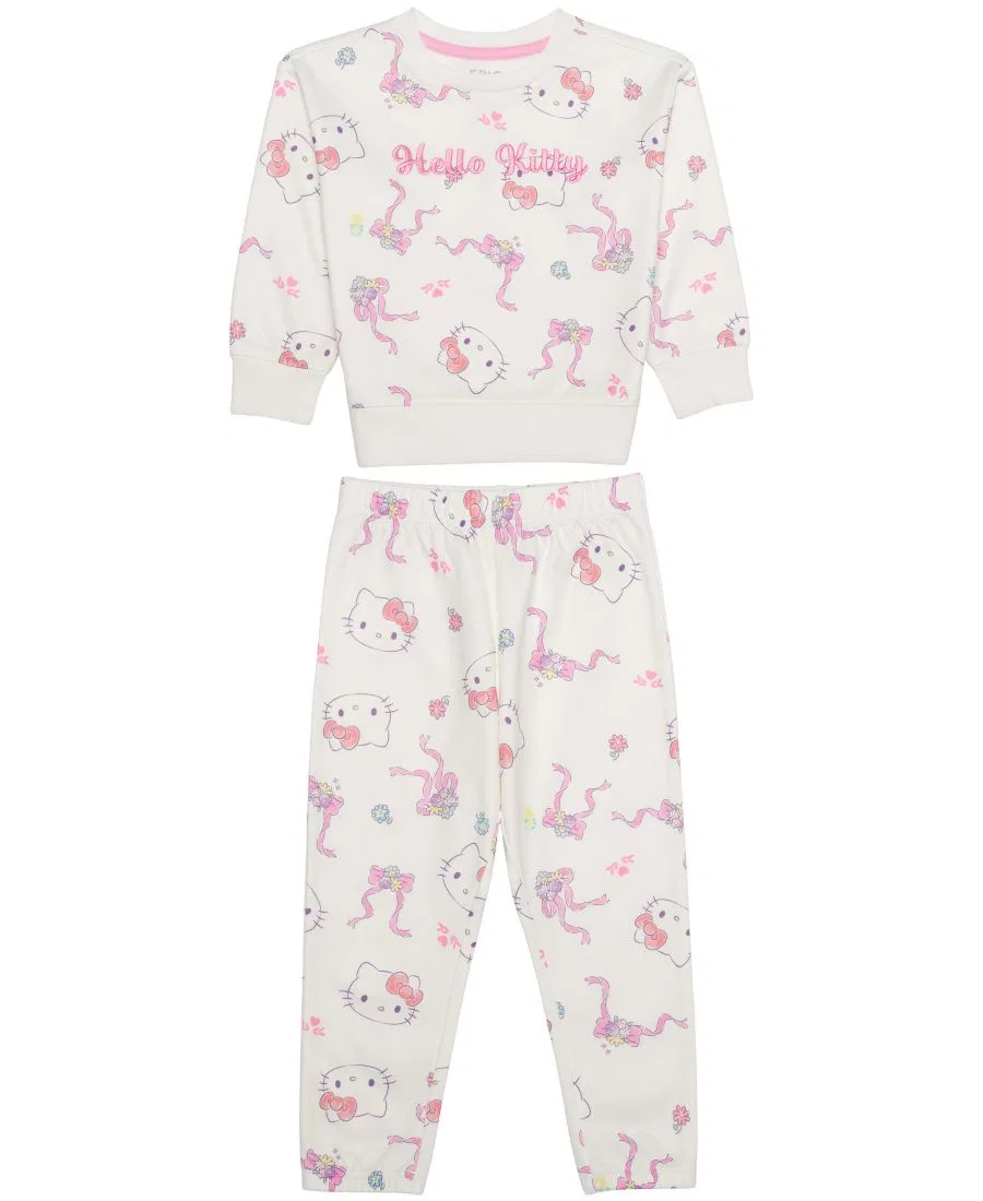 Комплект из флисового свитшота и джоггеров Hello Kitty Epic Threads, Angel White